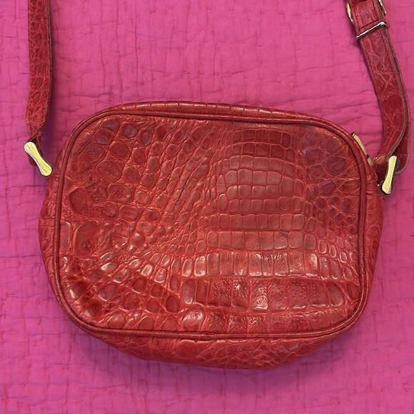Paola del lungo red crocodile skin bag - Picture 2 of 10